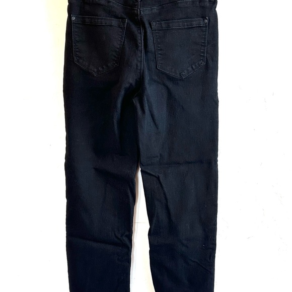 Curve Appeal Black Denim Comfy Stretchy Straight Leg Jeans Sz 10/30 - Picture 5 of 9